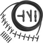 Kit de tuyau essuie glace 6 mtres tuyau de liquide de lave - glace universal avec 18 pcs raccord de ...