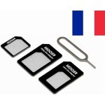 Kit universel adaptateur de sim micro nano standard + broche dextraction 4 en 1