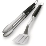 Kit dustensiles pour barbecue - weber - premium - compact - acier inoxydable