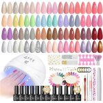 Kit vernis semi - permanent 58 pi�ces avec vernis gel et lampe � ongles