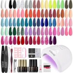 Kit vernis semi - permanent - estampille - 43 couleurs - 5 ml par bouteille - 48w lampe uv - longue dur�e ...