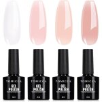 Kit de vernis semi - permanent - kal - vernis semi - permanent uv / ledkit 4 couleurs nude et transparentsoak ...