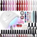 Kit vernis semi - permanent - zuuko - 16 couleurs - lampe 48w uv led - 8ml base - 8ml top coat brillant ...