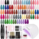 Kit vernis semi permanent - zuuko - 43 couleurs - uv led lampe 48w - top coat - base coat - mat - rose ...
