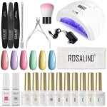 Kit vernis semi - permanent - zuuko - lampe uv led 48w - 6 couleurs pastel - 10 ml par flacon - 4 top ...
