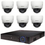 Kit de vid�osurveillance dahua enregistreur dvr et 6 mini cam�ras d�me analogiques hdcvi