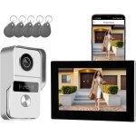 Kit visiophone connect� 2 fils 2 fils - 7 �cran tactile cam�ra hd d�verrouillage � distance