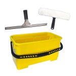 Kit vitrier complet : seau + raclette + mouilleur vitres