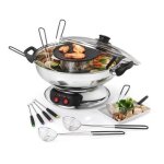 Fondue - kitchen chef - kcp. fondasia - 1950 watts - inox - couvercle en verre Fondue - kitchen chef - kcp. fondasia - 1950 watts - inox - couvercle en verre