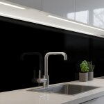 Kitchenyeah cr�dence de cuisine noir 250x80cm effet verre