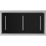 Kkt kolbe hotte Îlot hotte aspirante 60cm acier inoxydable verre noir Kkt kolbe hotte Îlot hotte aspirante 60cm acier inoxydable verre noir