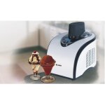 Turbine  glaces professionnelle klaiser h50 avec livre de 62 recettes - argent et noir - 150w - 1l