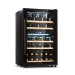 Klarstein cave  vin 41 bouteilles tagres en bois amovibles porte en verre cran lcd 5  18c cave ...