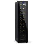 Klarstein cave  vin cave de conservation de 50l porte en verre 1 zone frigo vin armoire a vin 18 bouteilles ...