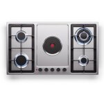 Plaque de cuisson - klarstein - multichef 5 - 4 feux gaz - 1 plaque lectrique - 10100 watts