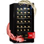 Cave  vin - klarstein - shiraz 28 uno - 74 l - 28 bouteilles - panneau tactile 5 - 18c - noir