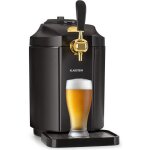 Tireuse  bire - klarstein - skal - 5 litres - 3 cartouches de co2 incluses - inox noir