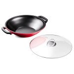 Wok - klarstein - jersey - fonte émaillée - 37 cm - compatible tous feux et four Wok - klarstein - jersey - fonte émaillée - 37 cm - compatible tous feux et four