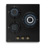 Klarstein victoria plaque de cuisson gaz 3 feux 6050w 45cm verre allumage �lectrique s�curit� flamme ...