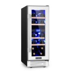Klarstein vinovilla 17 cave  vin rfrigre deux zones 53 litres / 17 bouteilles - 4 clayettes en bois ...