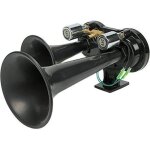 Klaxon avertisseur 2 trompes noires tgv