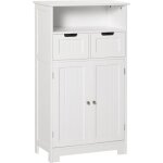 Kleankin - meuble wc - bois - 60x30x108cm - blanc Kleankin - meuble wc - bois - 60x30x108cm - blanc