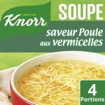 Knorr - soupe poule aux vermicelles 63g - lot de 4
