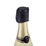 Bouchon herm�tique � champagne - 6627nn01 - noir - fixation s�curis�e - conserve le gaz