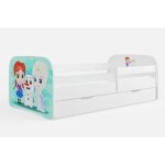 Kocot kids lit babydreams la reine des neiges blanc avec un tiroir matelas 140 / 70 - 5903282036345