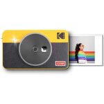 Appareil photo instantan - kodak - mini shot combo 2 retro - cran lcd - format carte de crdit - jaune ...