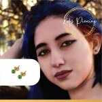 Boucles doreille or 9 carats cristal vert 3mm serti - douceur romantique et �clat intemporel