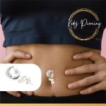 Kody piercing nombril argent 925 piercing de nombril inversé fée avec lune et cristal blanc serti. Kody piercing nombril argent 925 piercing de nombril inversé fée avec lune et cristal blanc serti.