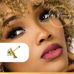 Piercing nez - kody - stud or 9 carats - dauphin - cristal 2mm - 6mm