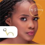 Piercing nez - kody - or 14 carats - zircon cubique 2mm - tige courbe - mixte