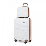 Set de 2 valises cabine rigide 55x40x20cm ultra lgre valises de voyage  4 roulettes + serrure tsa ...