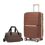 Kono set 2 valises de voyage rigides 4 roulettes - bagage cabine 55x37x22cm (serrure tsa) + sac ryanair ...