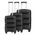 Kono set de 3 valise cabine (55 / 65 / 76cm) valise de voyage rigide bagages cabine polypropylne  4 ...