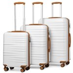 British traveller set de 3 valises de voyage (54 / 64 / 74cm) valise rigide trolley bagages abs + pc ...