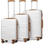 Kono set de 3 valises rigide trolley bagages (54 / 64 / 74cm)valise de voyage ultra lgre en abs + pc ...