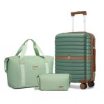 Kono set de 3 valises de voyage 76. 5cm valise et 4 roulettes avec serrure + pliable sac de voyage avec ...