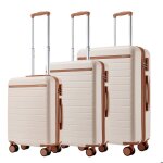 Kono set 3 de valises de voyage rigide (55 / 66. 5 / 76. 5cm) abs + pc l�g�res bagage de main avec 4 ...