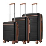 Kono set 3 de valises de voyage rigide (55 / 66. 5 / 76. 5cm) abs + pc l�g�res bagage de main avec 4 ...