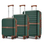 Kono set de 3 valises de voyage rigides (55 / 66 / 76cm) abs + pc - valise cabine l�g�re & durable 4 ...