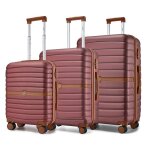 Kono set de 3 valises de voyage rigides (55 / 66 / 76cm) abs + pc - valise cabine l�g�re & durable 4 ...