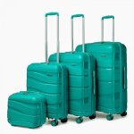 Kono set de 4 valises de voyage (34 / 55 / 66 / 76cm) rigide valise cabine  roulettes et serrure tsa ...
