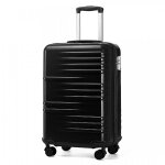 British traveller valise grande taille 74. 5x49x30. 5cm rigide trolley en abs + pc valise de voyage avec ...