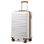 British traveller valise grande taille 74. 5x49x30. 5cm rigide trolley en abs + pc valise de voyage avec ...