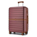 Kono valise rigide moyenne taille 66. 5x45. 5x25 cm valise de voyage abs + pc avec 4 roulettes et serrure ...
