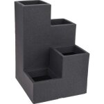 Koopman grand sol debout intrieur extrieur gris cube pot de fleur renforc plante