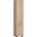 Koralia colonne salle de bain fin d2 avec deux armoires d: h: 140 cm l: 30 cm p: 30 cm chne sonoma